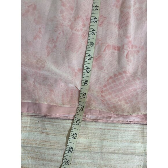 Erin Featherstone Women's Watercolor Pink Rose Watercolor Chiffon Dress - 4 - Picture 5 of 14